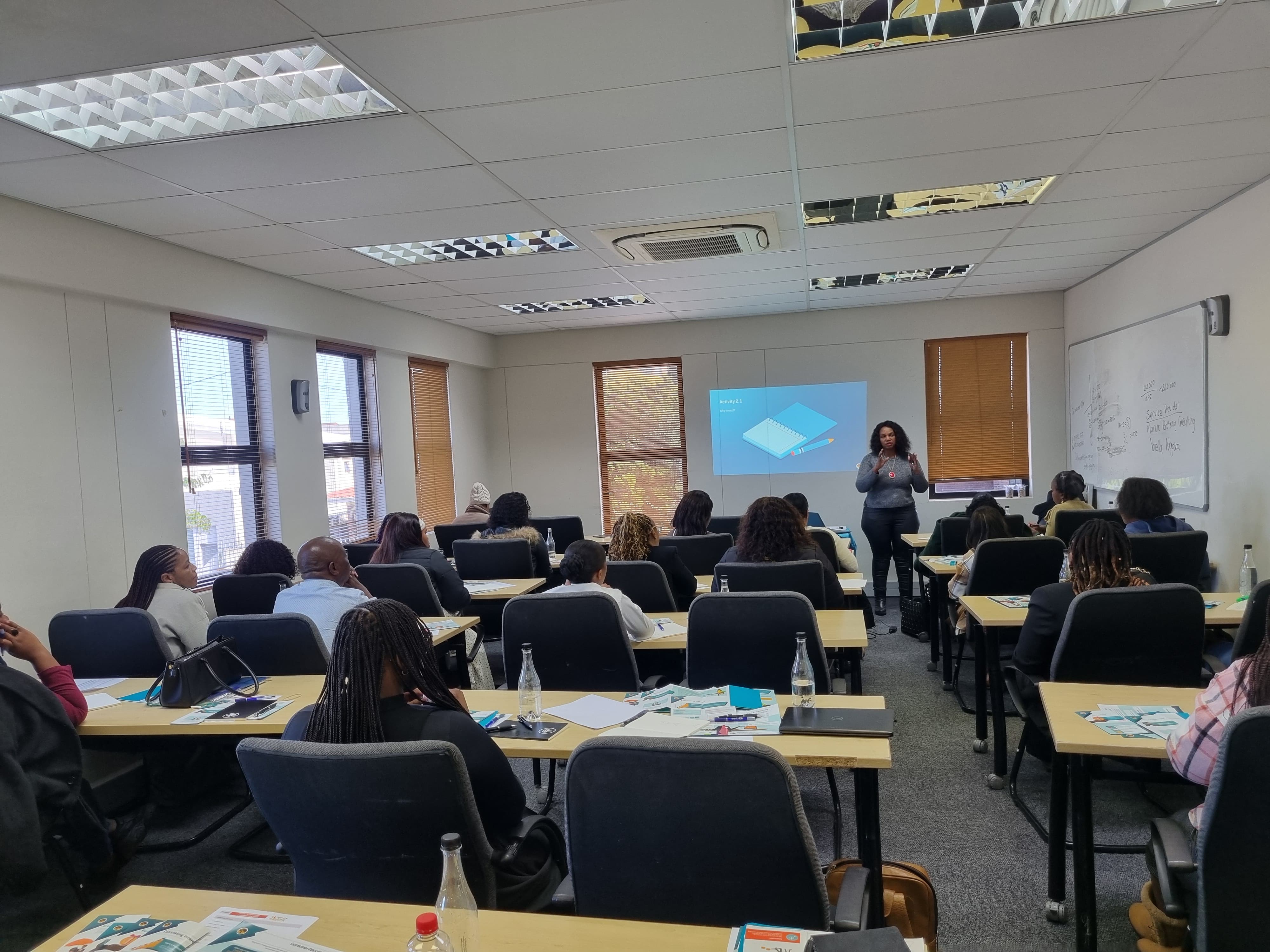 Instructor presenting digital literacy concepts