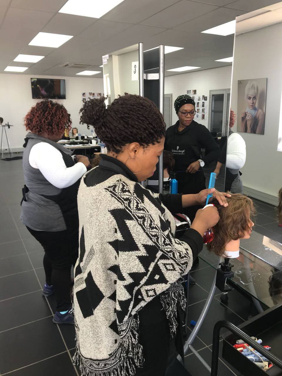 Skills Training Classroom - Students learning in professional training facility